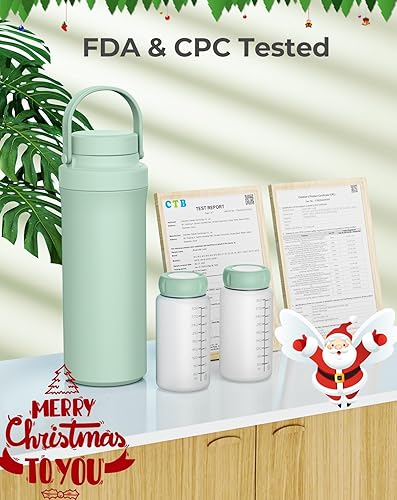 Miniatura 7 de Xaproo Botella enfriadora de leche materna de 22 onzas, enfriador de leche materna con enfriamiento de 360 durante 24 horas, enfriador de leche