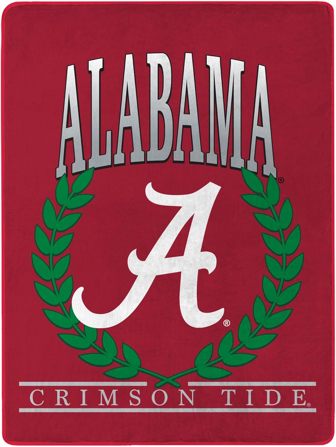 Northwest NCAA Alabama Crimson Silk Touch Throw Blanket - Official NCAA Licensed, Ultra-Soft Fleece - Cozy Game Day Essential for Fans, Unisex Gift, 46" x 60"