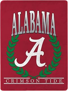 Northwest NCAA Alabama Crimson Silk Touch Throw Blanket - Official NCAA Licensed, Ultra-Soft Fleece - Cozy Game Day Essential for Fans, Unisex Gift, 46" x 60"