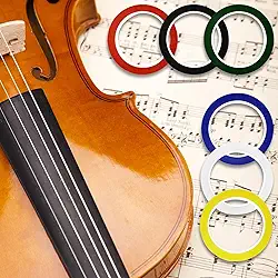 6 peças de fita de dedo de violino, fita de violoncelo adesivos de escala de violino, 66 mm fita para braço de dedo para iniciantes guia de instrumentos orquestrais, acessórios de violino (6 cores)