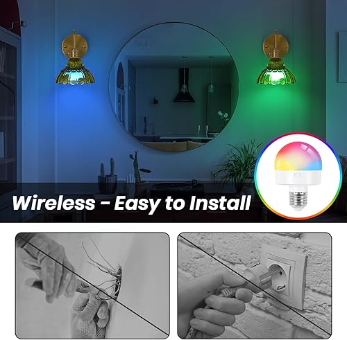 Miniatura 2 de Juego de dos apliques de pared vintage que funcionan con pilas, para interiores, no cableados, de latón y cristal verde, luces de pared RGB