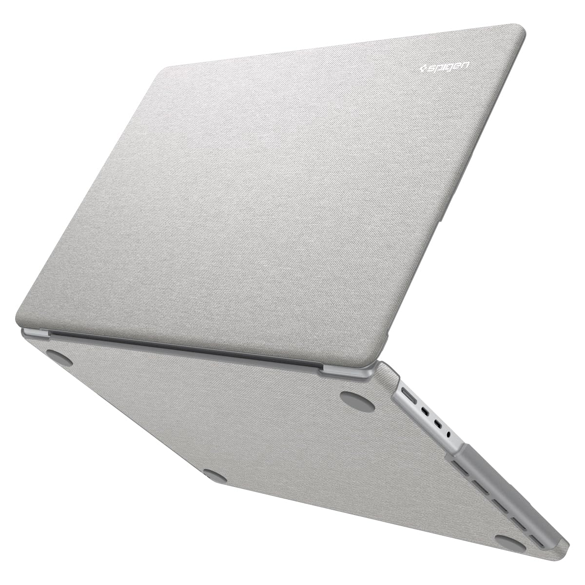 Spigen Urban Fit Funda para MacBook Pro 14 Pulgadas | Funda para M5/M4/M3/M2/M1/Pro/Max (2026-2021) con Textura de Tejido Premium, Confort Ligero - Heather Gray