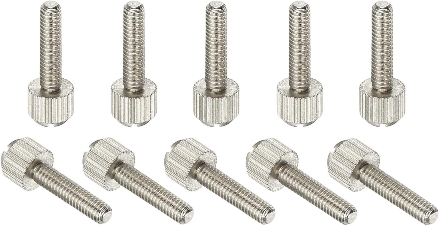 sourcing map 10 Pcs Computer Case Thumb Screws, M4x16 Thread PC Computer Case Fastener Thumb Screws for DIY PC Cover Power Supply PCI Slots Hard Drives