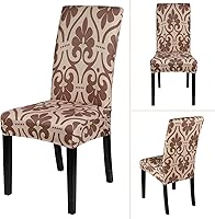 Vista 3 de SearchI - Fundas para silla de comedor elásticas, extraíbles, lavables, cortas, super ajuste, Parsons, de elastano, protector de sillas