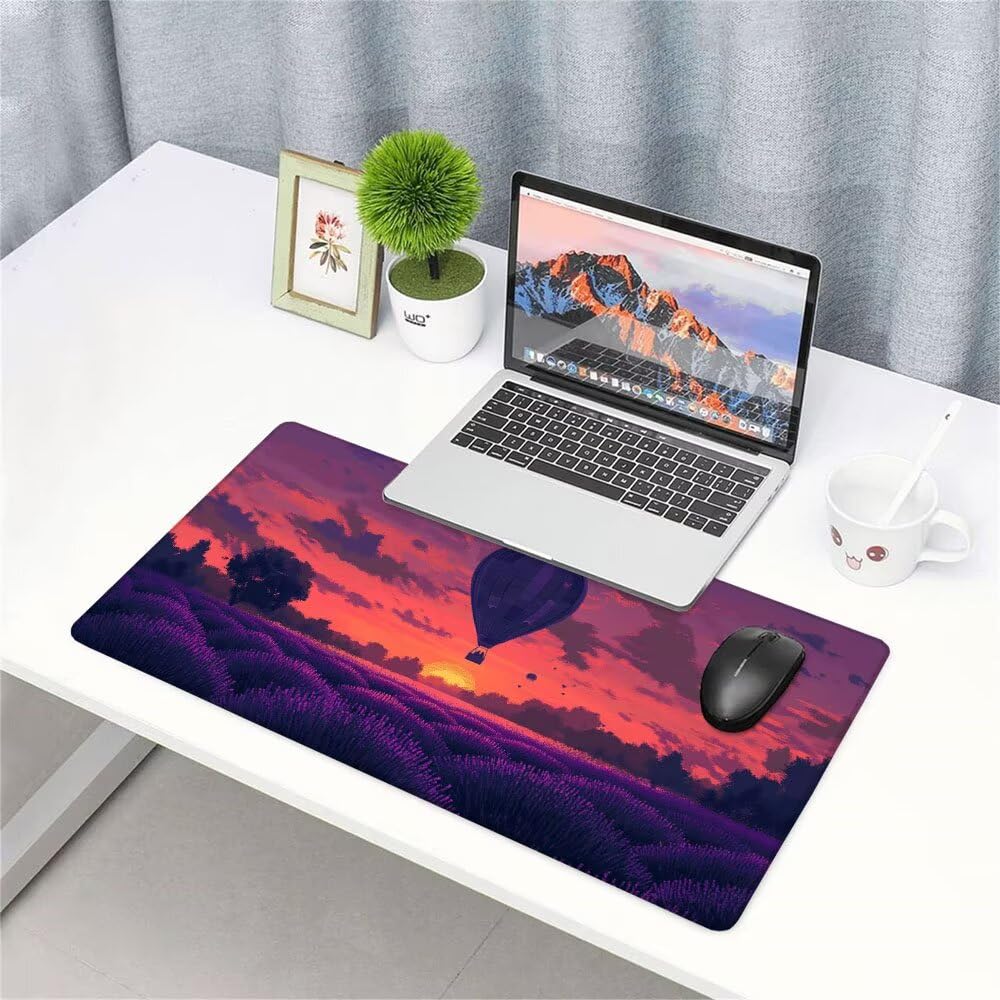 Podkładka pod mysz XXL fioletowa podkładka pod mysz biurowa akcesoria do klawiatury podkładka pod mysz zachód słońca rozszerzona szeroka mata do gier 1000 x 500 x 3 mm wodoodporna antypoślizgowa