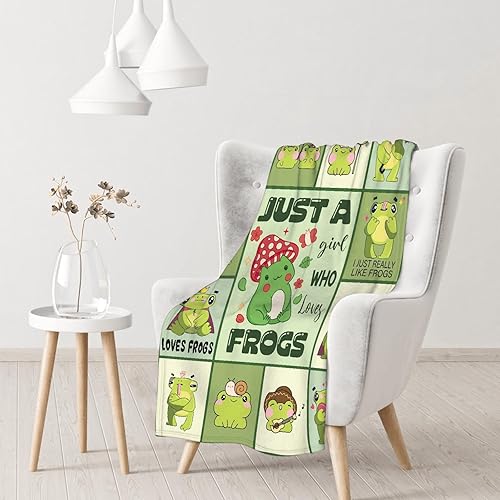 Miniatura 4 de La manta de rana es súper suave y cálida, la manta de franela ligera es para uso en todas las estaciones, una gran opción para regalos de 50 x 40