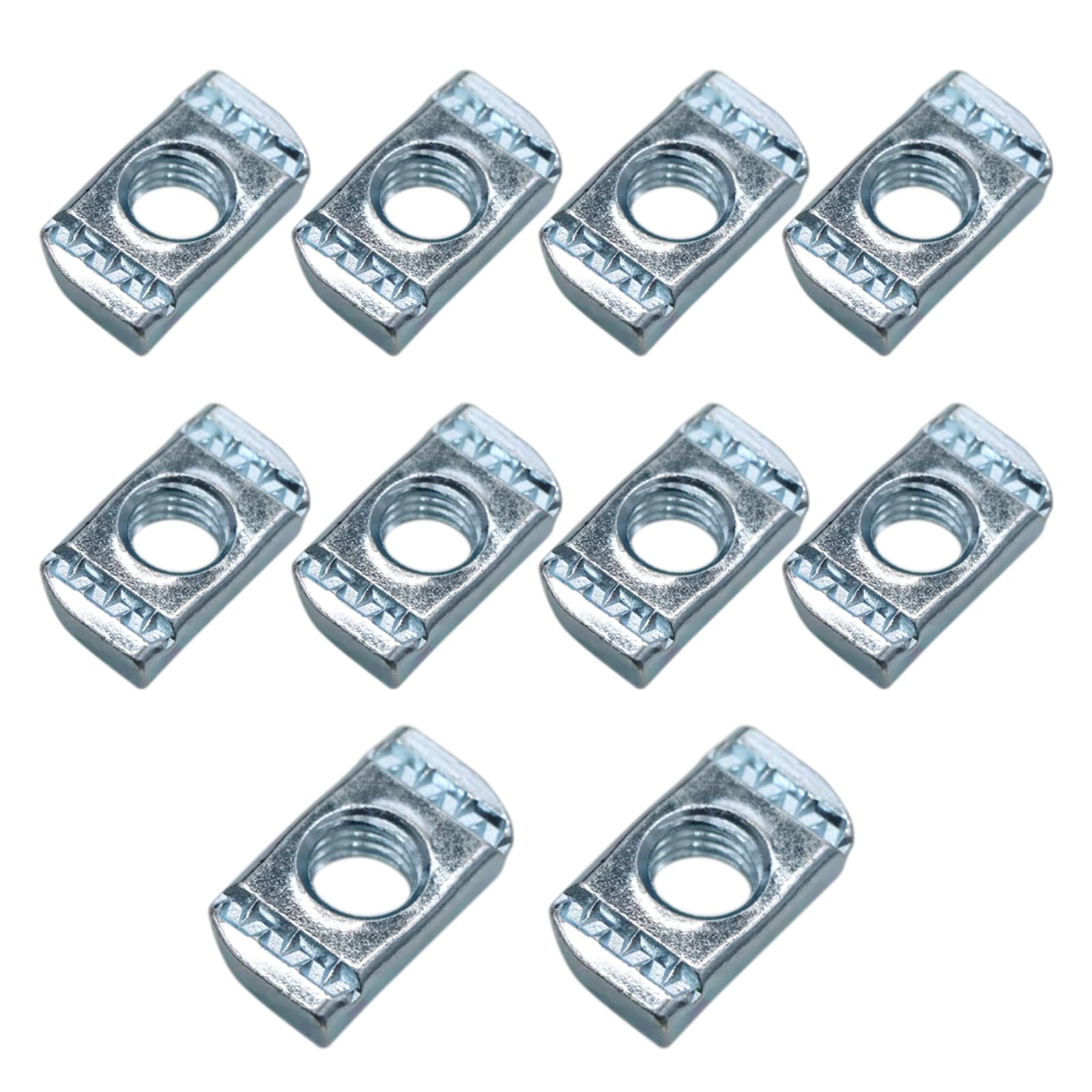 Strut Channel Nuts, 1/2"-13 No Spring Thickened Nut with Zinc Plated, Use On Unistruts (10 Pack)