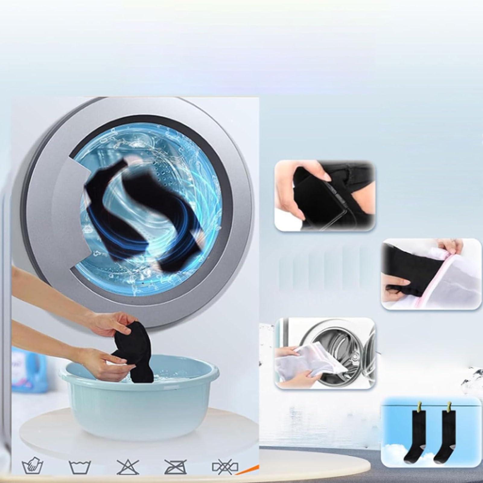 Calcetines Calefactables Eléctricos, Calentador de Pies Lavable con Batería Recargable de 5000 MAh con Niveles de Calefacción Ajustables de 30 a 65 °C para Hombres, Mujeres, esquí,