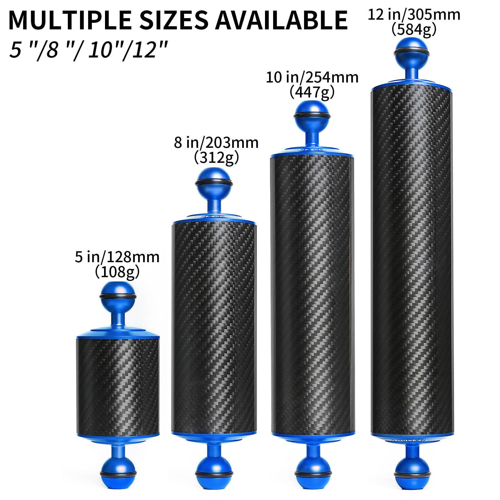 LetonPower Bras Flottant Sous-Marin De 12" En Fibre De Carbone