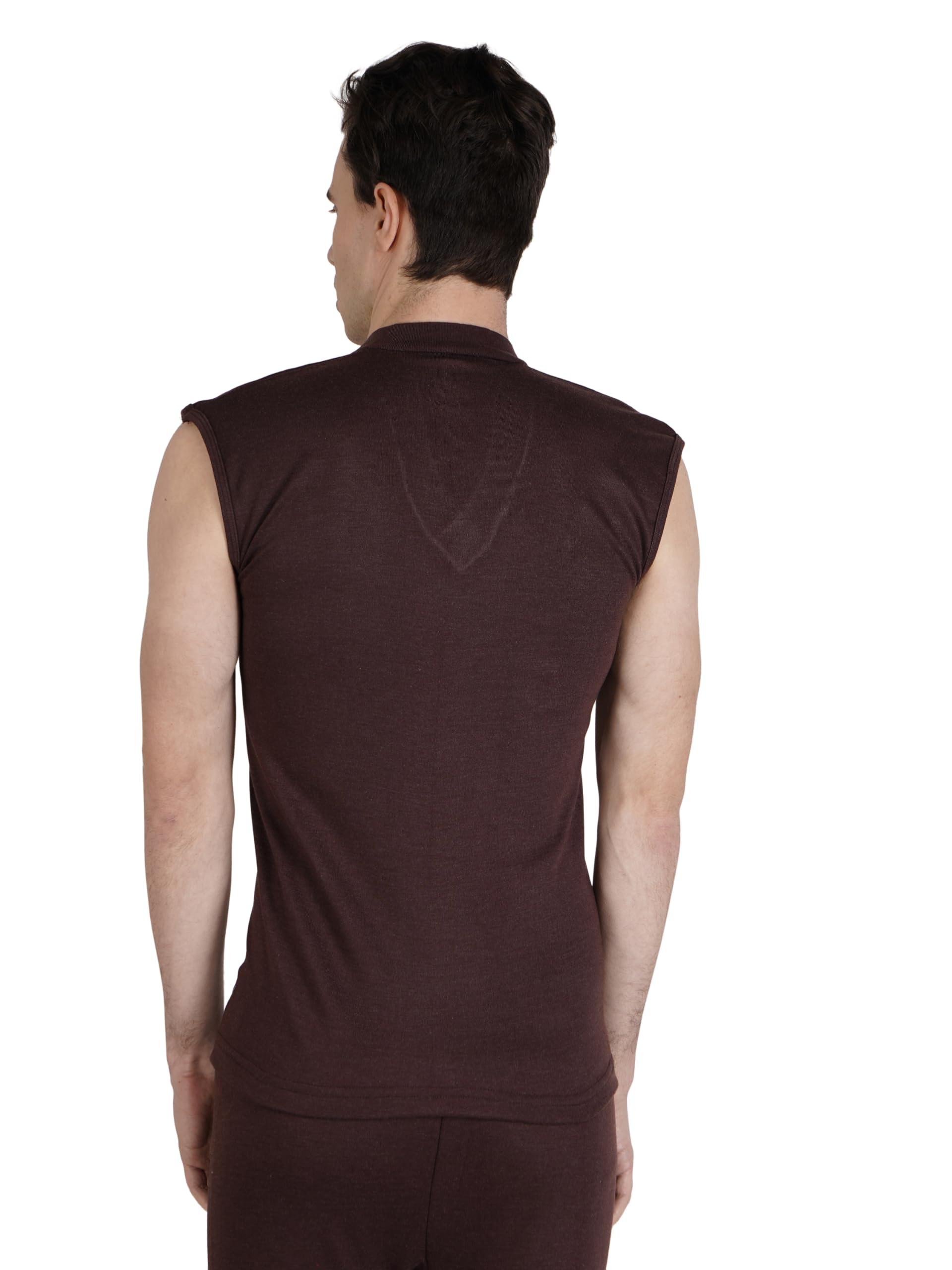 FABVIO PLUS Winter wear Men's Thermal Top with V-Neck and Sleeveless(L-VN-NOS-BLK-XL) 3