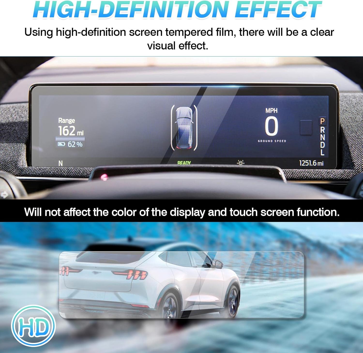 autorder custom fit for screen protector ford mustang mach e 2021 2022 2023 accessories 15 5 inch navigation and 10 2 inch dashboard touchscreen prote