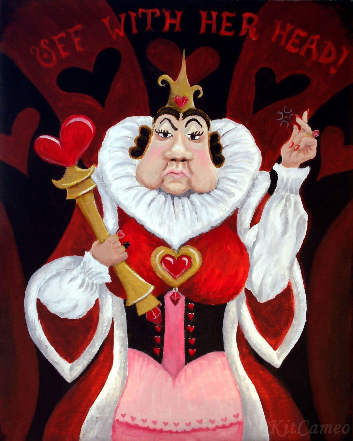 The Queen of Hearts,"Uff With Her Head" 8" x 10" Art Print