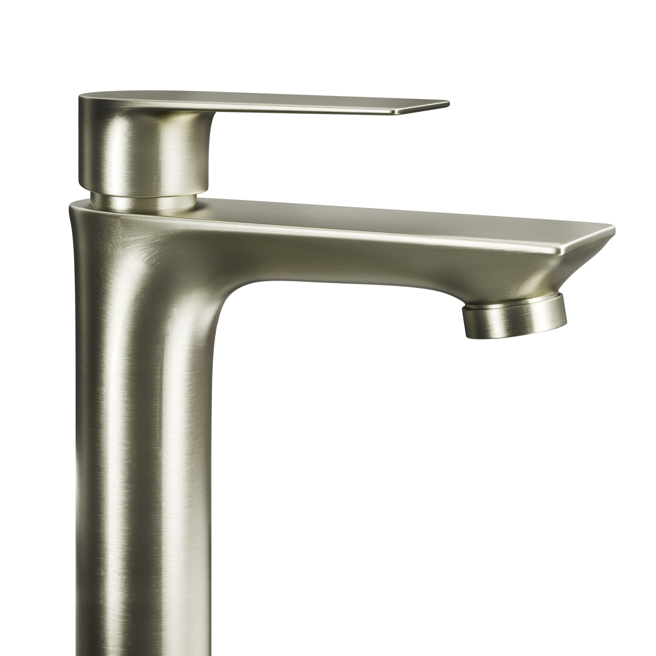 Planetmöbel Rubinetto miscelatore da bagno con cartuccia in ceramica, rubinetto per lavabo da bagno, miscelatore monocomando, altezza 17 cm, spazzola dorata
