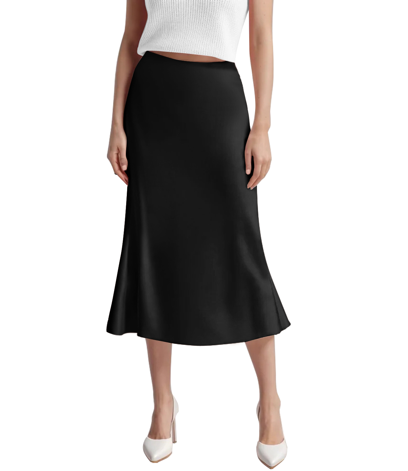 Herlipto＊satin volume midi skirt Slip Satin Midi Skirt | Aritzia INTL