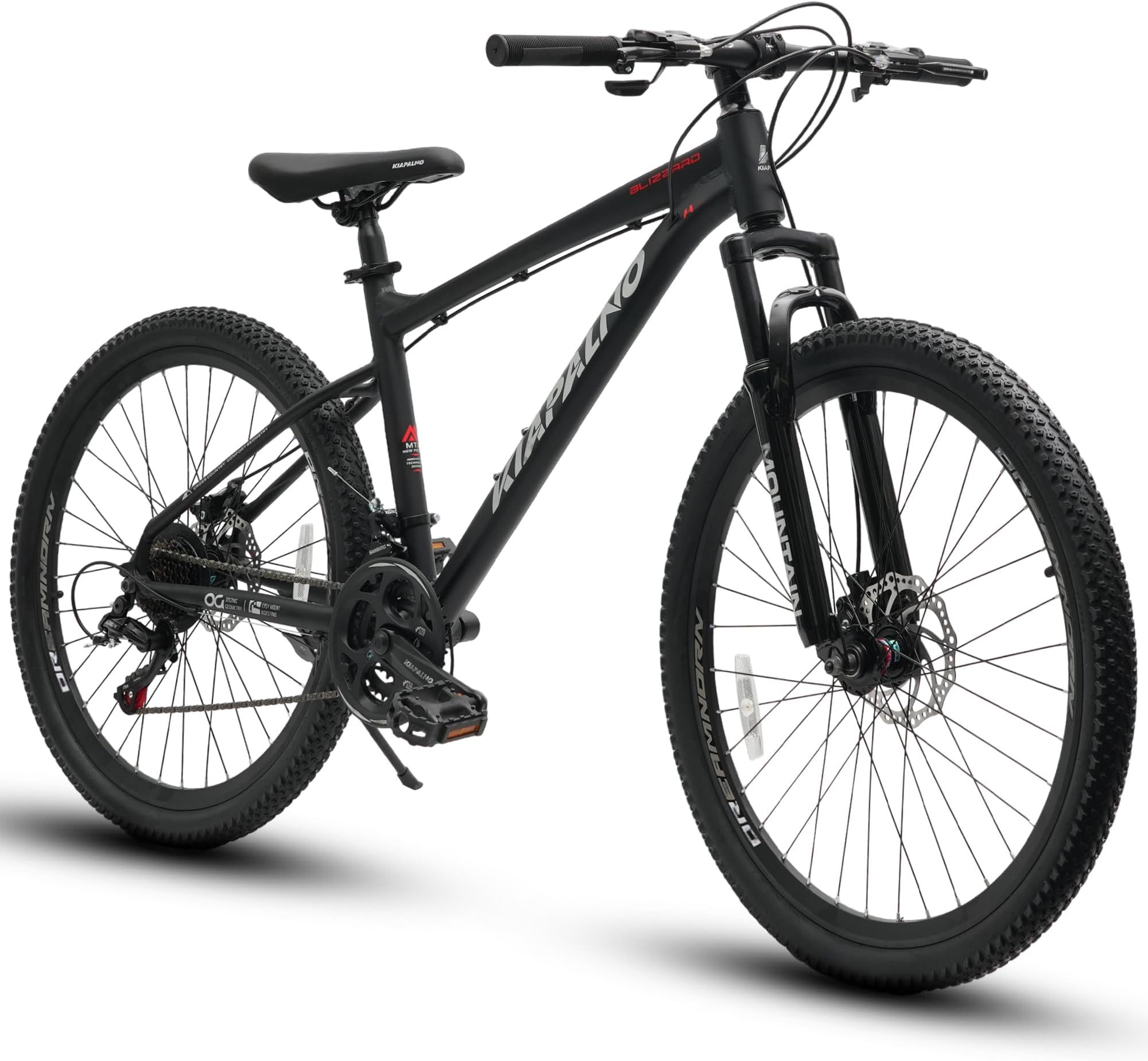 26 Inch Mountain Bike for Adult Men Women, 21-Speed Mountain Bicycle with Front Suspension and Dual Disc Brakes, Aluminum Alloy Frame MTB Bike for Outdoor Trail Commuter