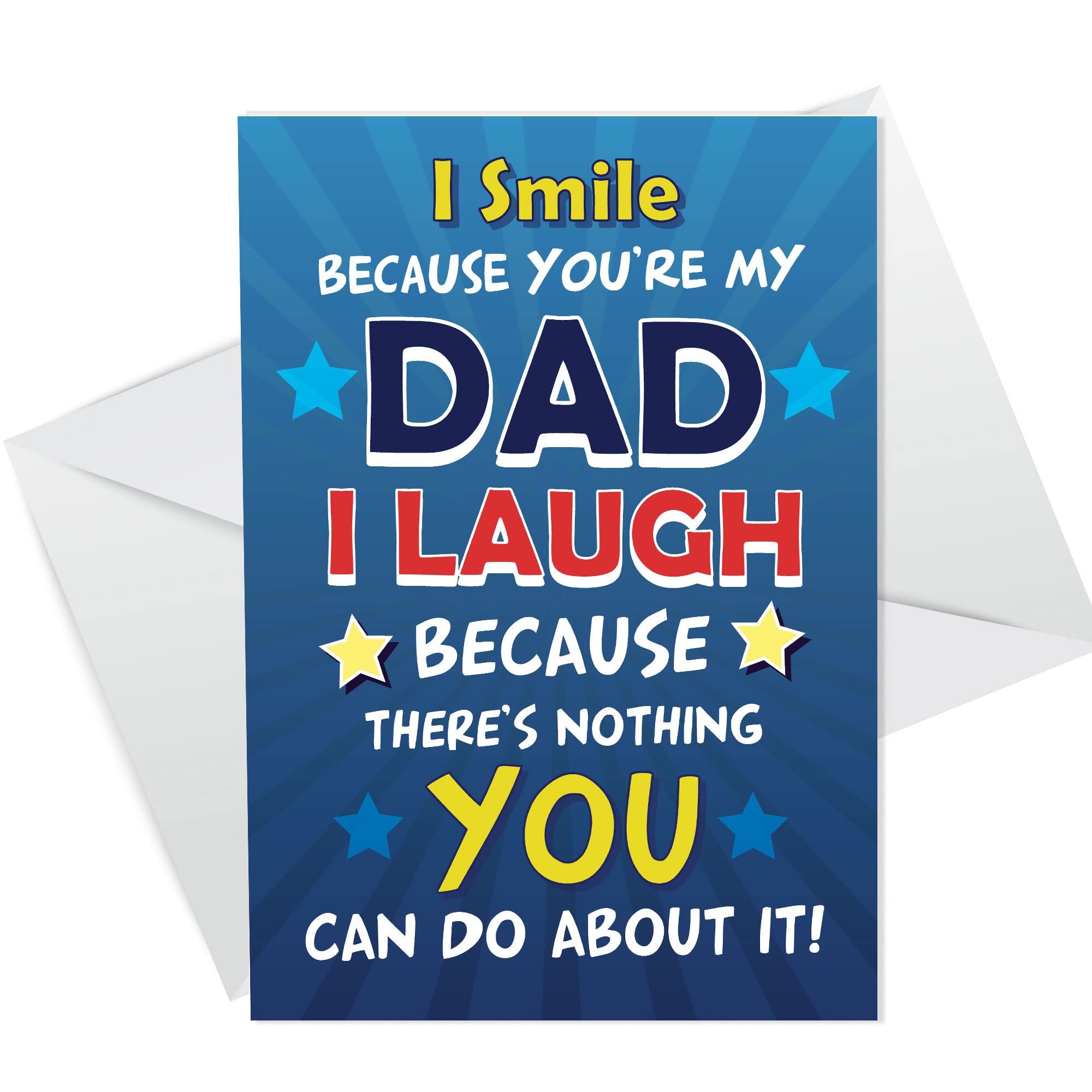RED OCEAN Quirky Funny Fathers Day Card Dad Birthday Card From Daughter Son Humour Joke Card For Dad Card For Him