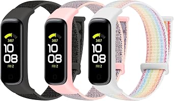 TumpCez Solo Loop Nylon Strap Only Compatible with Samsung Galaxy Fit 2 Strap for Women Men, Adjustable Sports Replacement Wristband for Galaxy Fit 2