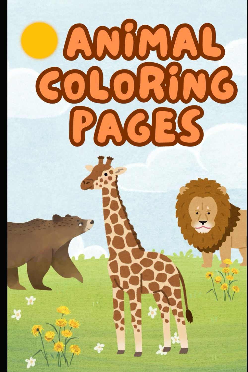Animal coloring pages: Kids Wildlife coloring Black & White Worksheet