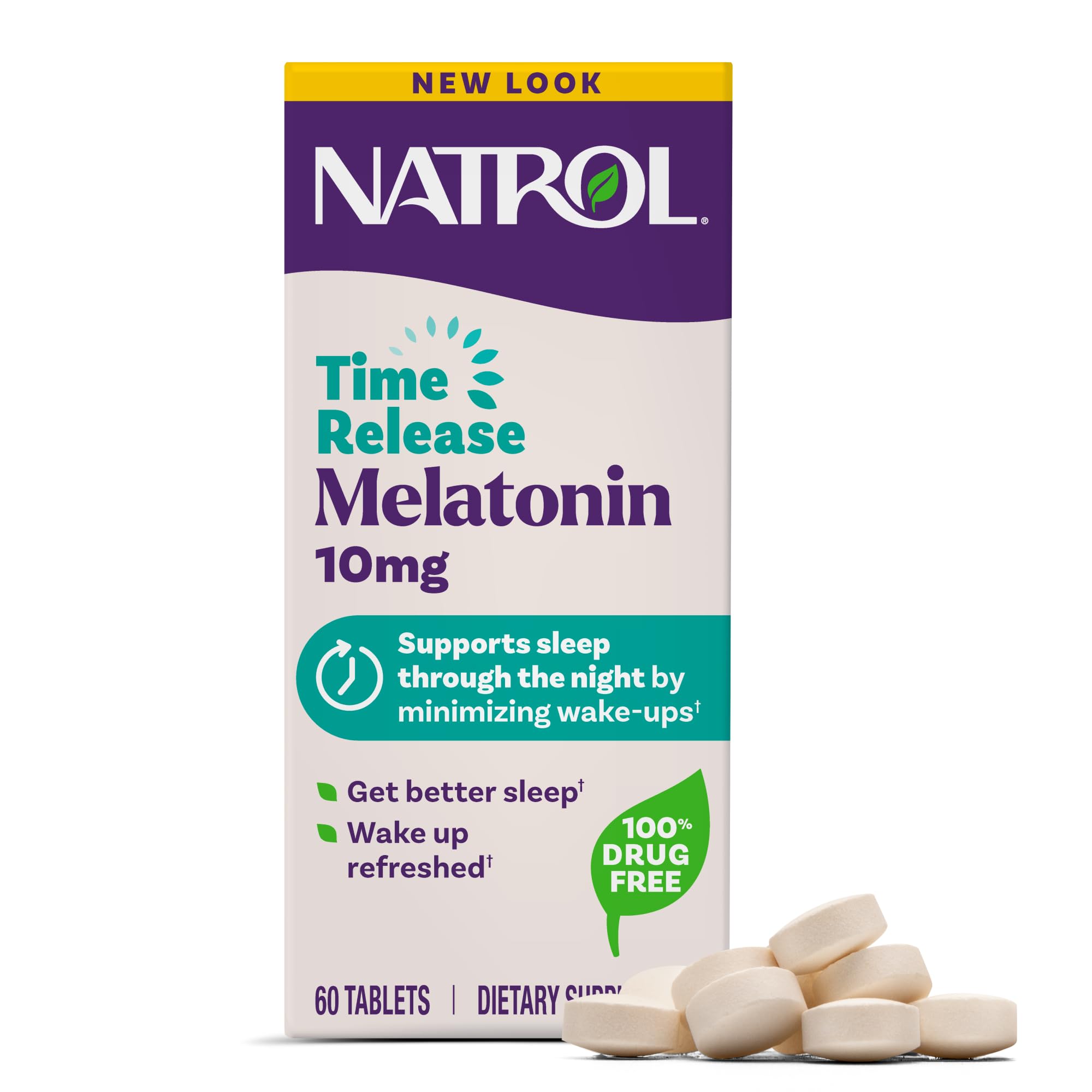 Natrol Sleep Advanced Melatonina 10 mg Comprimidos de liberación prolongada: Ayuda para dormir por la noche