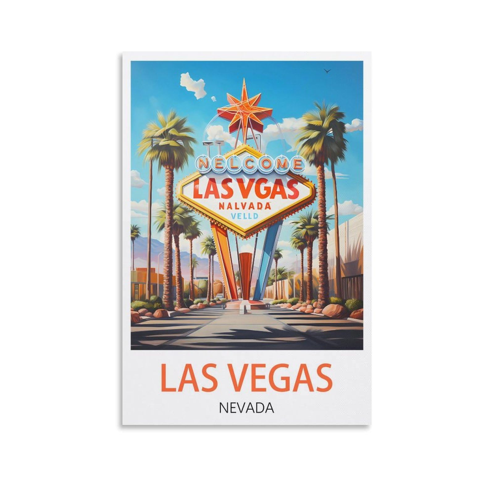 Luani Las Vegas Nevada Vintage Travel Posters 08X12inch(20X30cm) Canvas Art Poster And Wall Art Picture Print Modern Family Bedroom Decor Posters