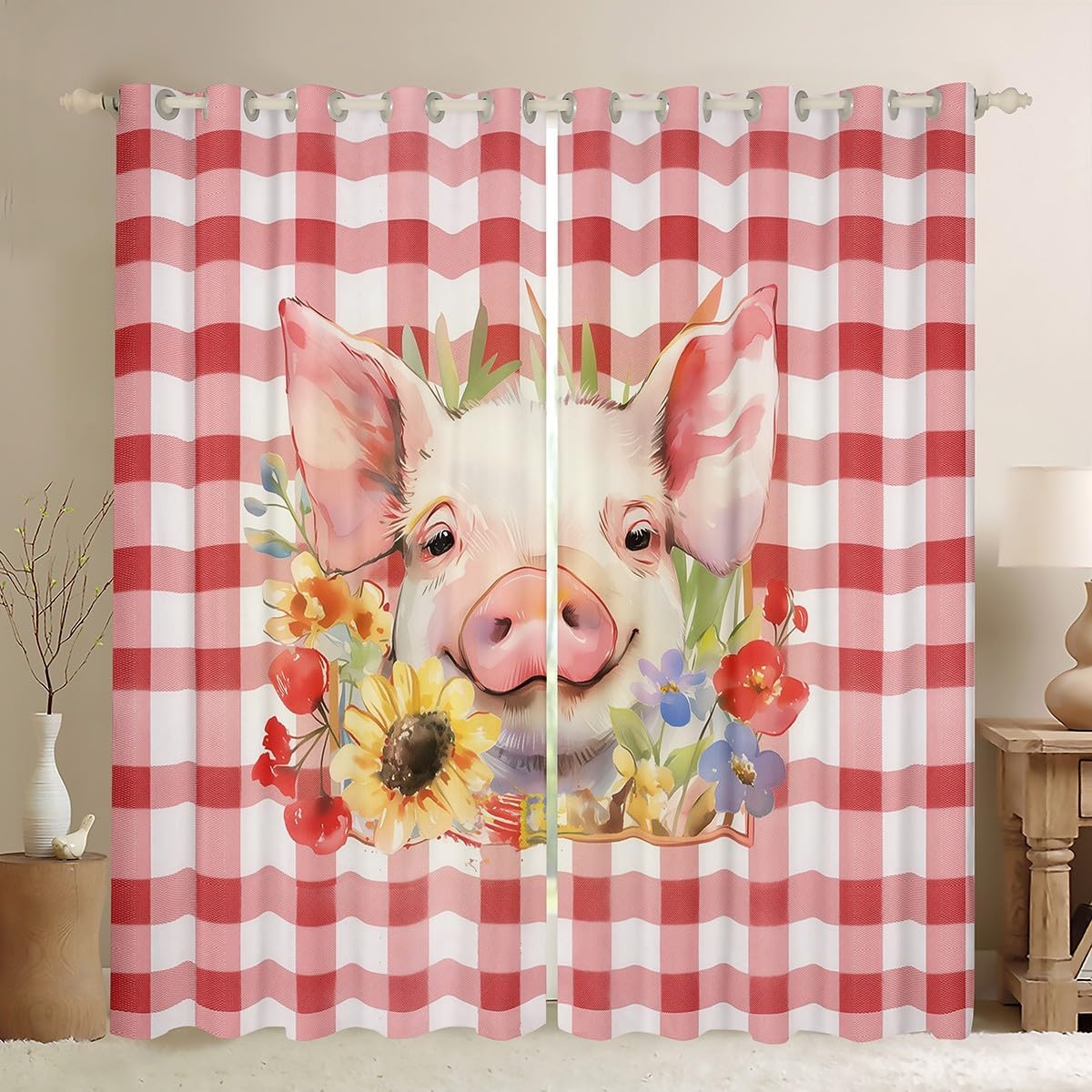 Manfei Kids Butterfly Blackout Curtain Boho Dreamcatcher Window Drapes for Girls Teen Room Decor, Galaxy Dream Catcher Window Treatments Grommet Top 2 Panel Set Bedroom Curtains, 42Wx90L inch