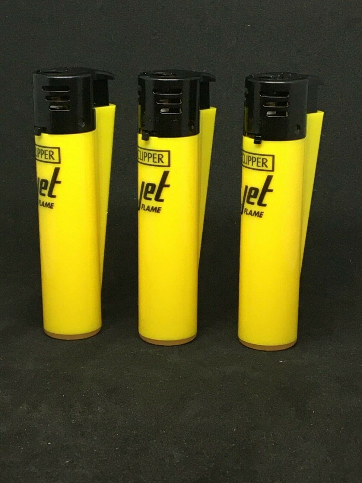 4 X CLIPPER LIGHTERS (4 x YELLOW JET)