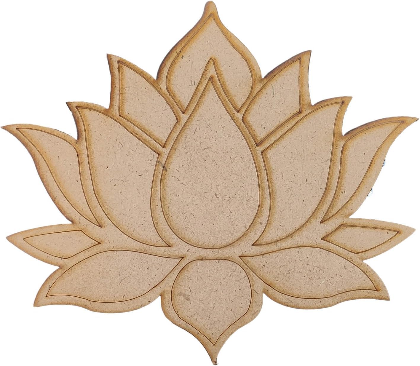 Curious Button Pre-Marked Laser Cut MDF Cutouts 6x5.5 Inch (1 PC) Lotus Flower 3mm Thick Wood Shapes Bases for DIY Crafts Painting Arts (Lotus Flower 6x5.5 Inch 1 PC - m14d1)-image-33