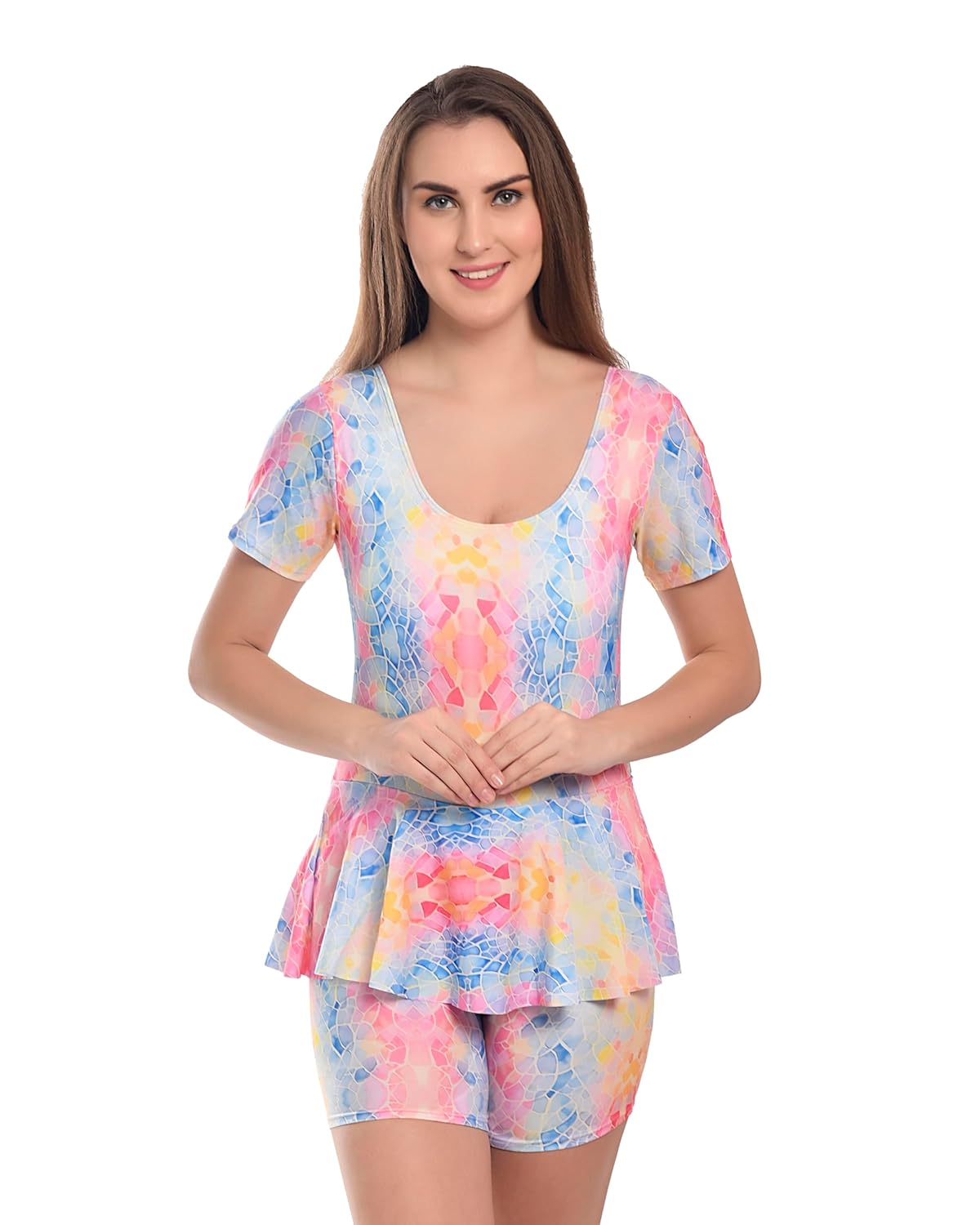 I-Swim Swimming Costume for Womens & Girl’s | Material: High GSM Polyester Spandex Fabric | Comfortable Fit | Stylish & Fragrance Free Skin Friendly