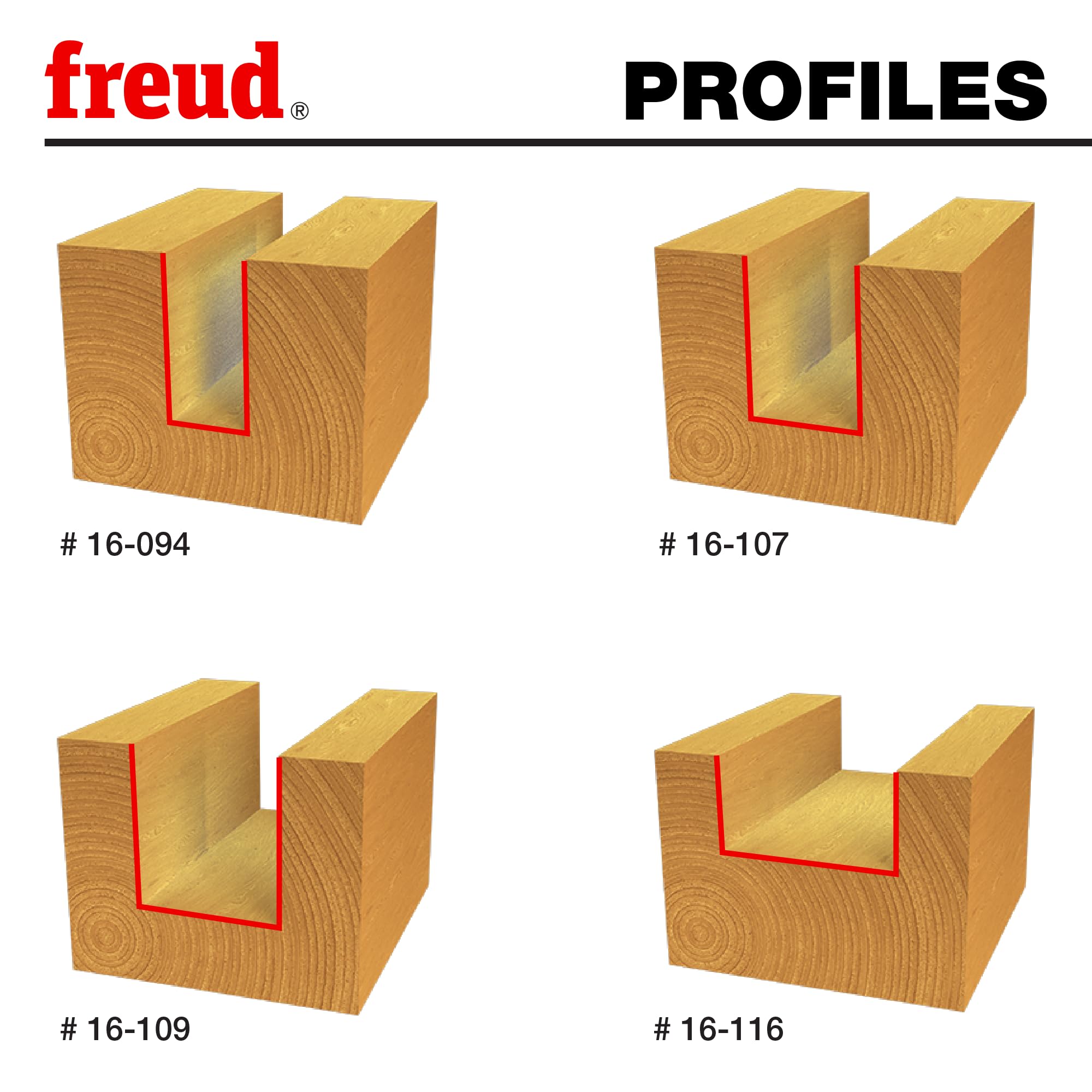 Freud Plywood Bit Set - 3 Piece 1/4" Shank -2