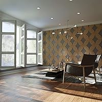 Vista 20 de 7 3/8"W X 7 3/8"H Extra Pequeña Gresham Decorativos Paneles De Pared De Madera De Calado, Roble Rojo