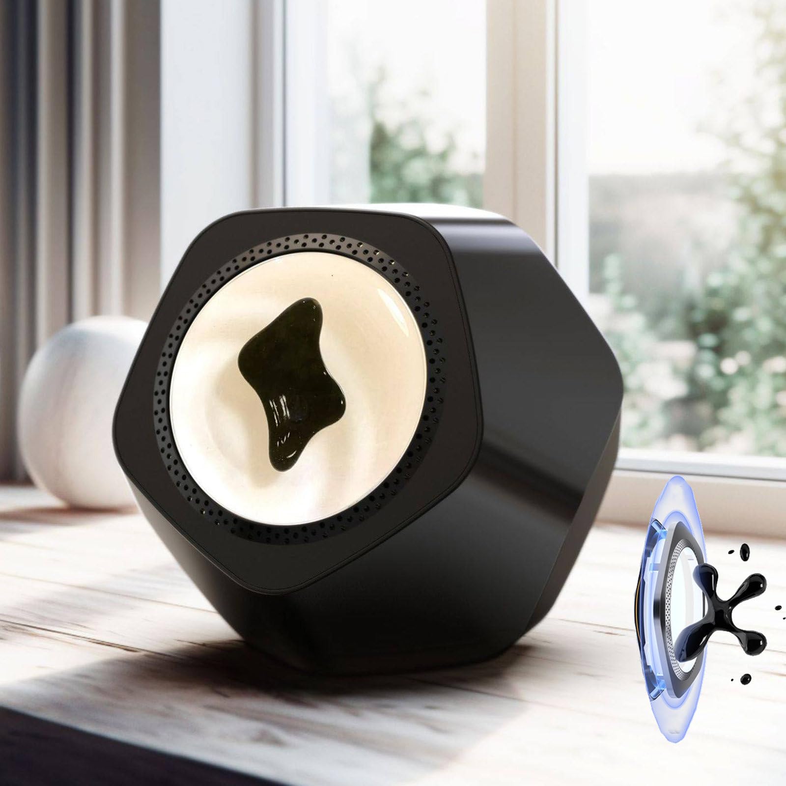 KardoL Magnetic Fluid Bluetooth Speaker, Ferrofluid Rhythm Speaker, High Fidelity, Music Visualization, for Home Office Party Desktop Decor,Teenager/Boyfriend Creative Gifts,B