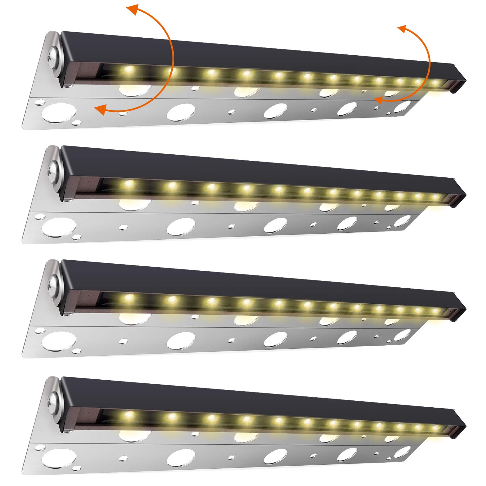 LED Hardscape Paver Lights - 13 Inch 6W Low Voltage Outdoor Retaining Wall Paver Lighting, IP67 Waterproof Landscape Step Light , Operate with 12V AC/DC, 848LM (4-Pack, Soft White 2700K)