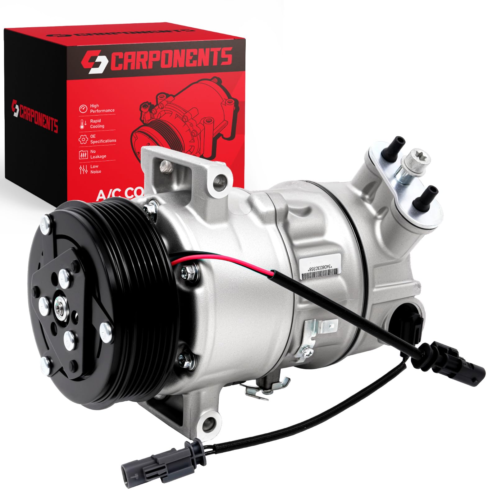 Photo 1 of *HEAVY* *Scratches* Carponents AC Compressor with Clutch for Chevy Cruze 1.8L (2012-2016)