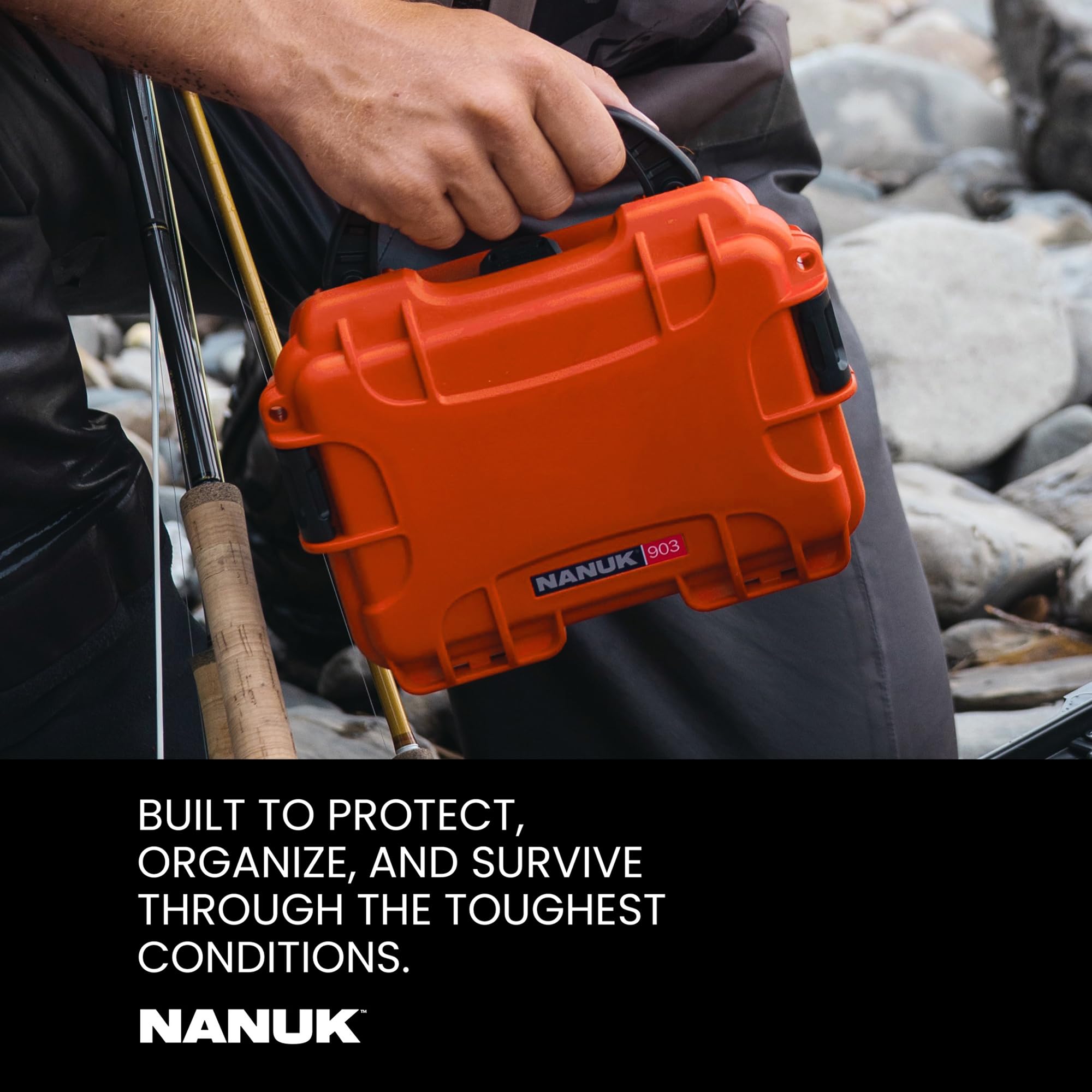 Nanuk 903 Wodoodporne twarde etui z wkładką piankową - czarne