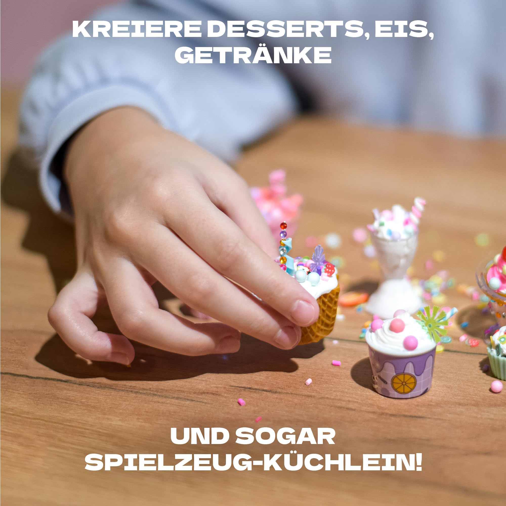 CRAFTY CATS Bastelkoffer Kreativ Set Dessertträume für Katzenliebhaber Kinder ab 6 Jahren DIY Haustier-Basteln, Bastelbox Katzen, kreatives Bastel Set Geschenkidee Familie