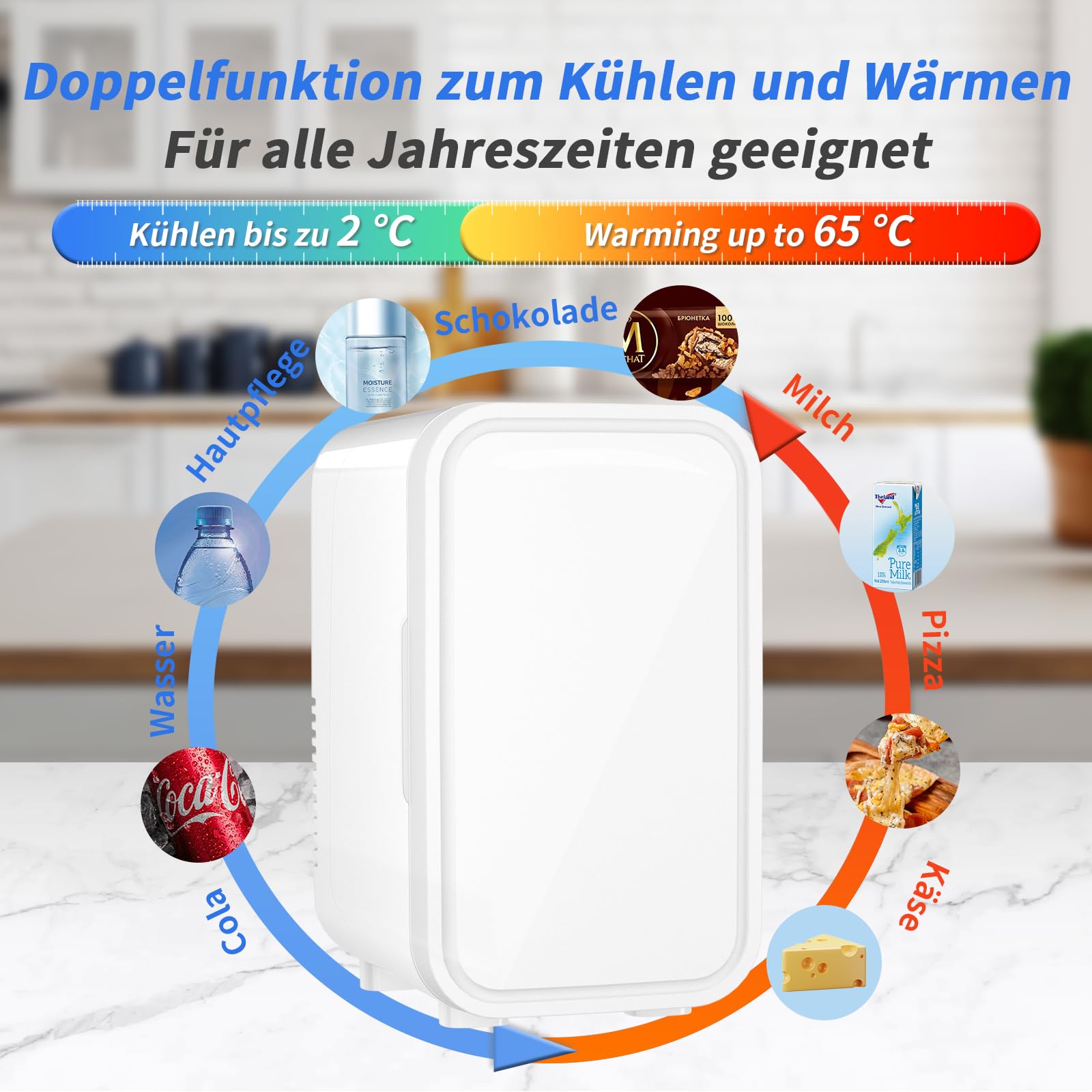 Yashe Mini-Kühlschrank 6 L – Bild 3