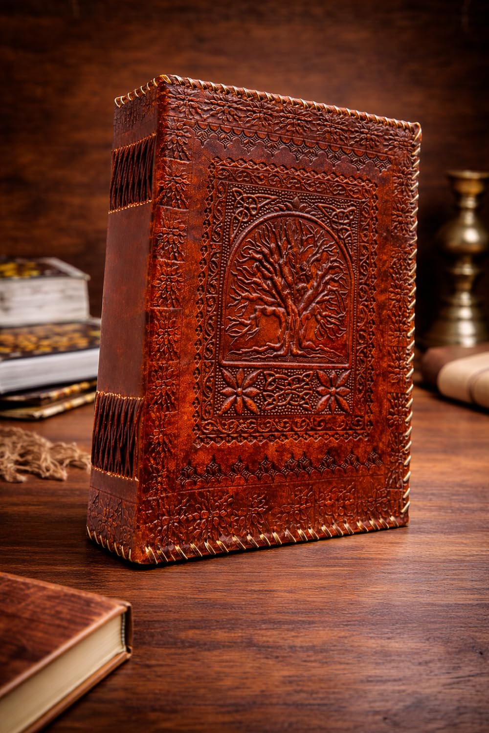 600 Seiten massives LederTagebuch | Baum des Lebens Tagebuch | großes LederSkizzenbuch | handgefertigtes Tagebuch | LederGrimoire | LederNotizbuch | Buch der Schatten | SchreibLederNotizbuch