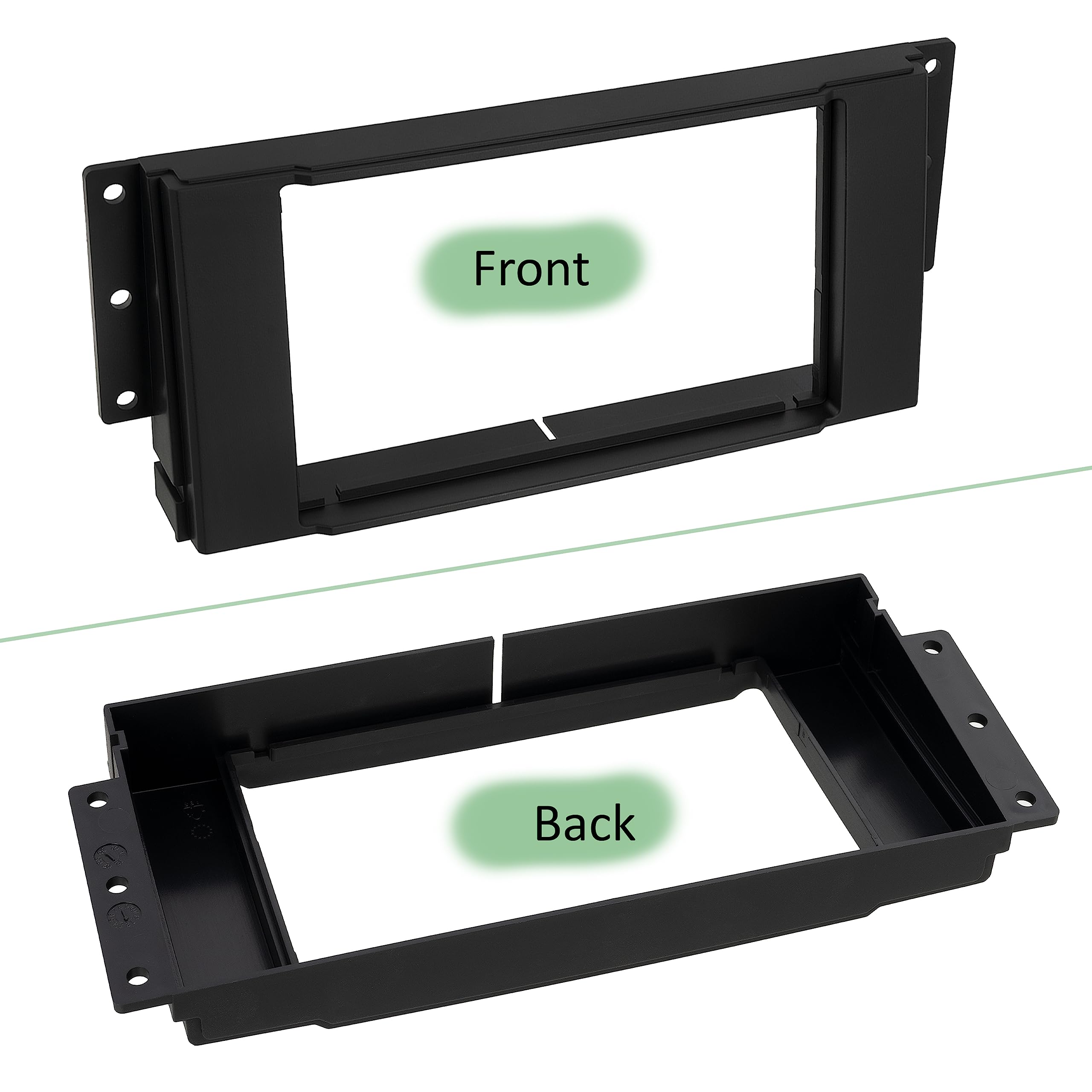 AERZETIX - C40961 - Mascherina telaio adattatore 2 DIN per autoradio - in plastica - compatibile con Land Rover Discovery 2005+, Land Rover Freelander 2007+, Land Rover Sport 2005+