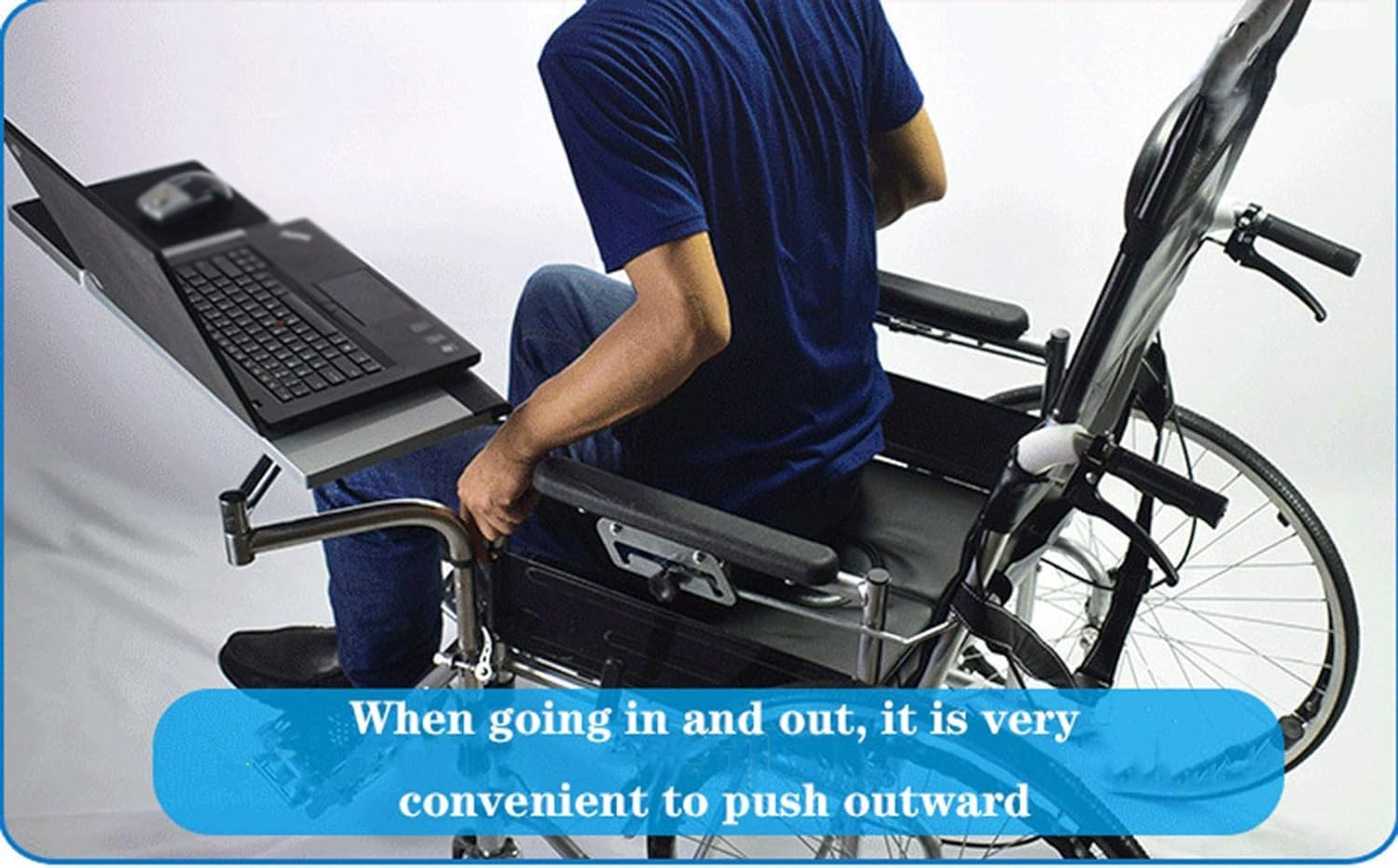 DaoGeSir Vassoio per Sedia A Rotelle Staccabile, Tavolino per Sedia A Rotelle Laptop Tavolino sul Comodino Accessori per Sedie A Rotelle per Disabili, per Scrivere Cibo E Sedie A Rotelle