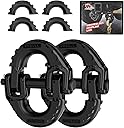 2 Pack 1/2" Safety Chain Connector Link, G80 Tow Hitch Hammerlock Coupling Link, Tow Chain Connector with 12000 lbs Loading (Black)