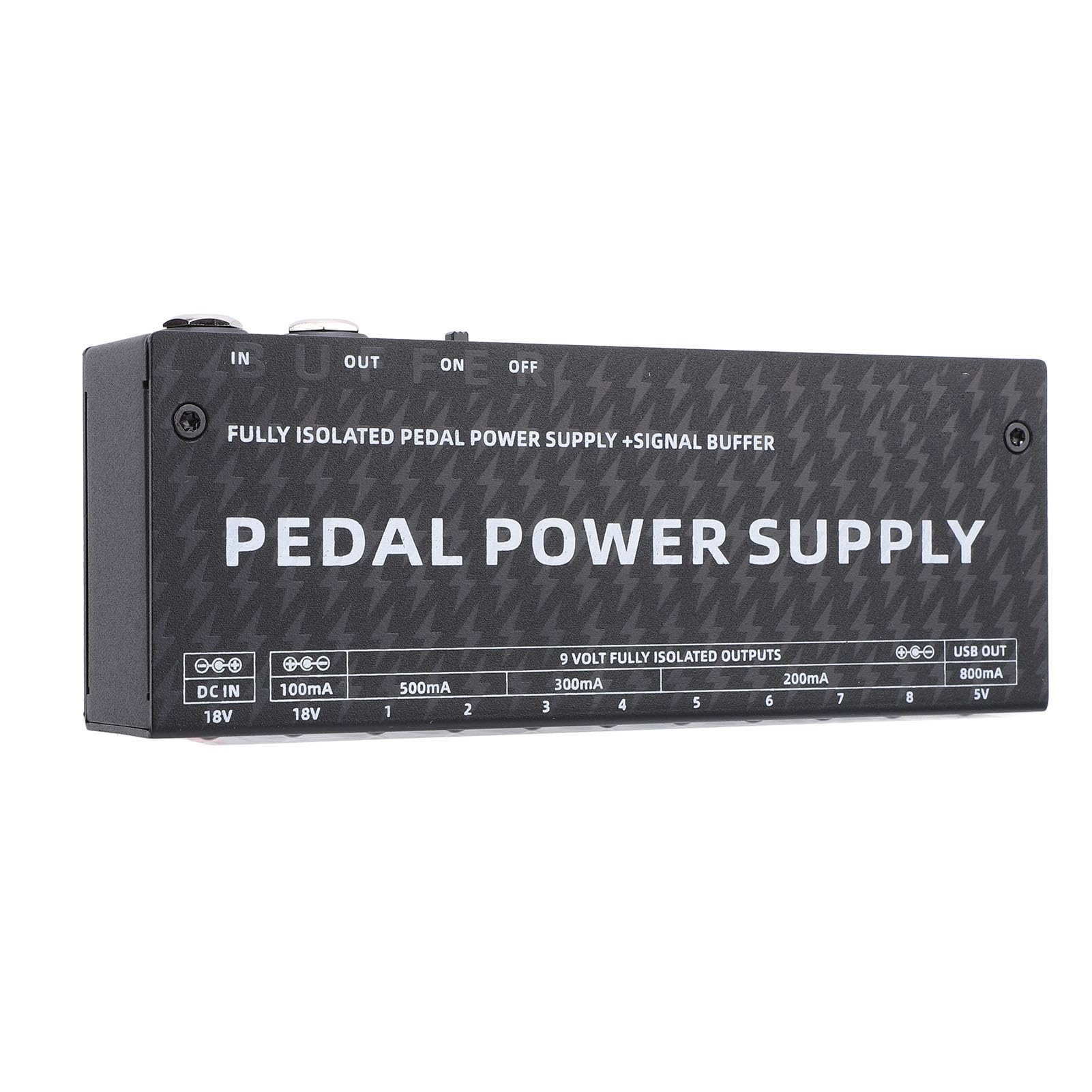 Alimentatore a pedale per chitarra, indicatore LED per dispositivi 9V 18V per esercizi di potenza (spina UE)