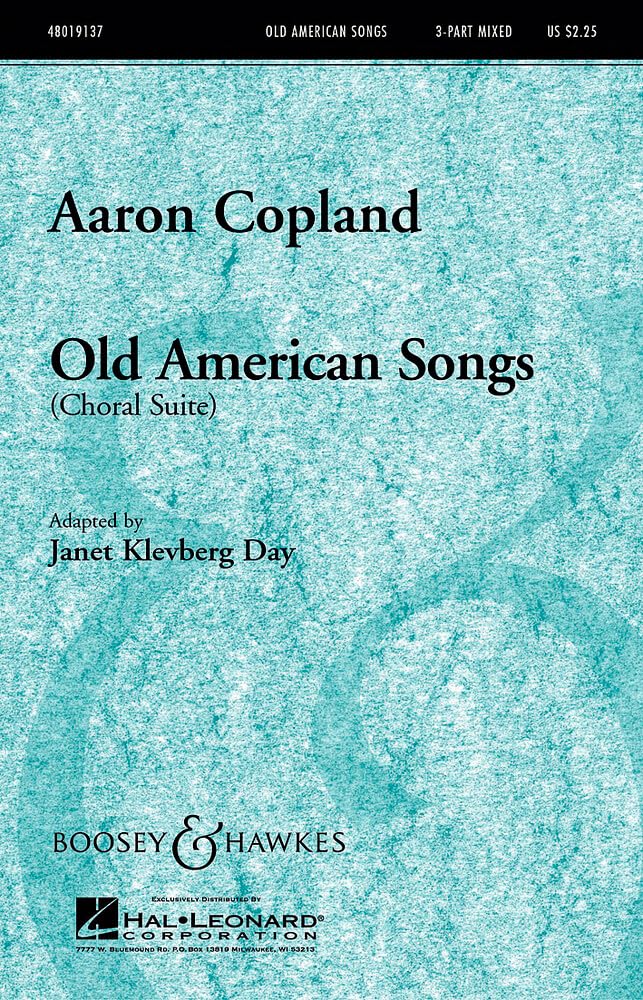 Old American Songs: Choral Suite. mixed choir (SAB) and piano. Partition de chœur.