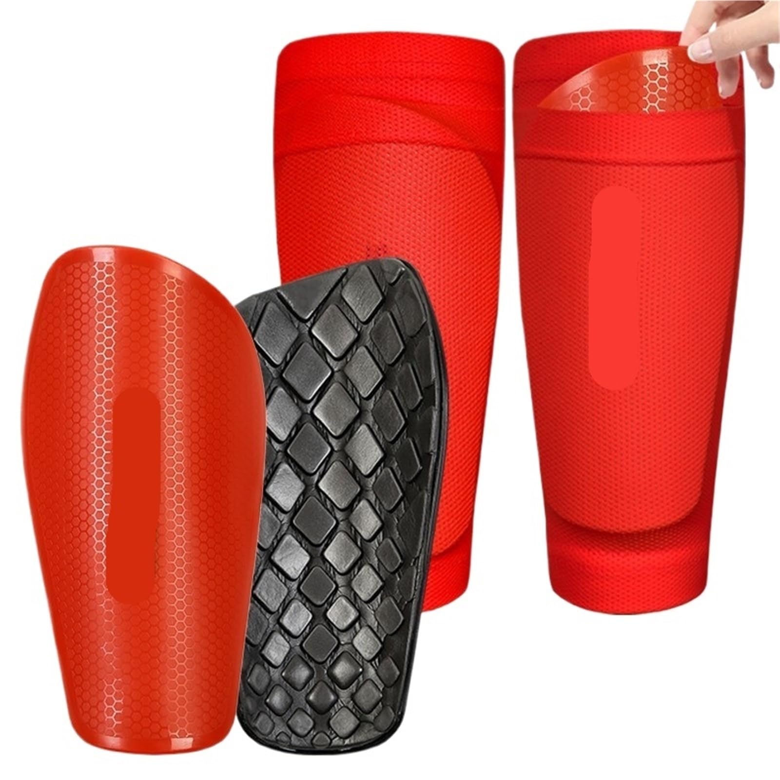 Espinilleras de fútbol Espinilleras de fútbol for Adultos con Mangas, Ligeras y Protectoras