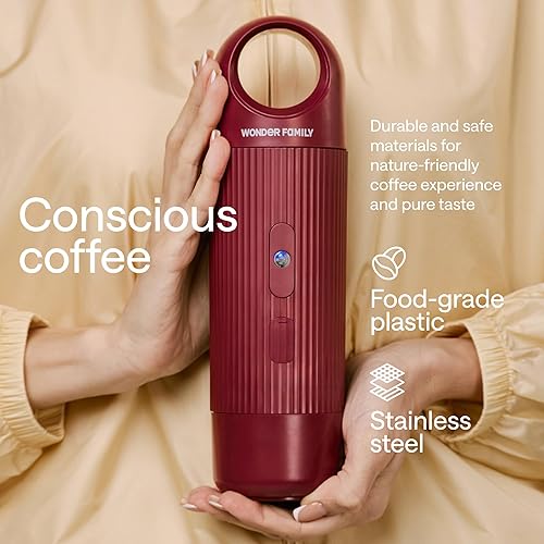 Miniatura 11 de Cafetera portátil para viajes, cafetera de 5 tazas con agua fría, 150 tazas con agua precalentada, cafetera Expresso para molidos, cápsulas DG y NS,