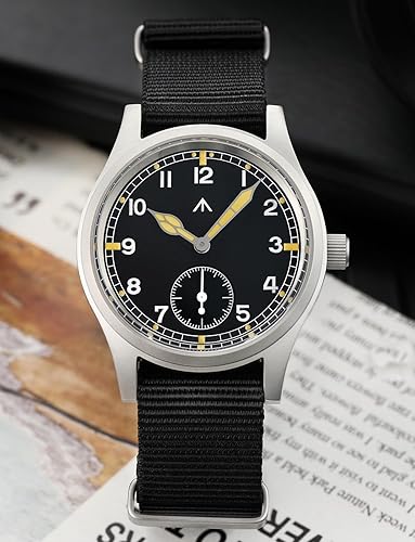 Miniatura 8 de Militado D12 Relojes militares para hombre, VD78, movimiento de cuarzo, C3, reloj de pulsera de estilo militar de aviación con cristal de zafiro