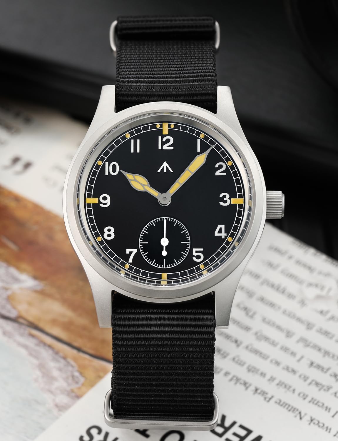 Tactical Frog Militado D12 VD78 - Orologio militare al quarzo da uomo, vetro zaffiro C3, super luminoso, quadrante da 36 mm, impermeabile fino a 100 m