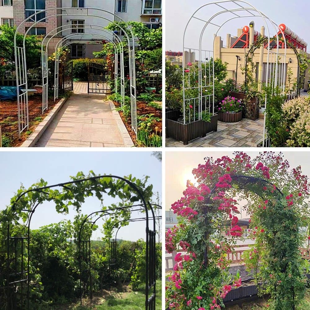 Arco Da Giardino In Metallo Per Rose Rampicanti - Zincato, Resistente Alle Intemperie, Varie Misure (es. 120x220 Cm)