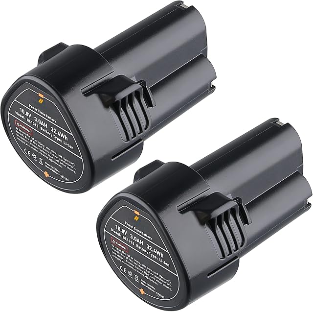 MANUFER 2Pack 10.8V 3.0Ah Li-ion Replacement Battery for Makita BL1013 BL1014 194550-6 194551-4 DF030D DF330D TD090D for Makita Battery