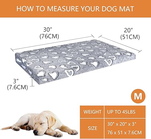 Miniatura 2 de VANKEAN Tapete reversible para jaula de perro, cama elegante con forro impermeable y funda extraíble, lavable, almohadilla de apoyo firme para