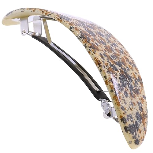 Camila Paris CP3297 - Pasador de pelo francés ovalado para cabello grueso rizado ondulado agarre fuerte para mujer cierre de metal de goma